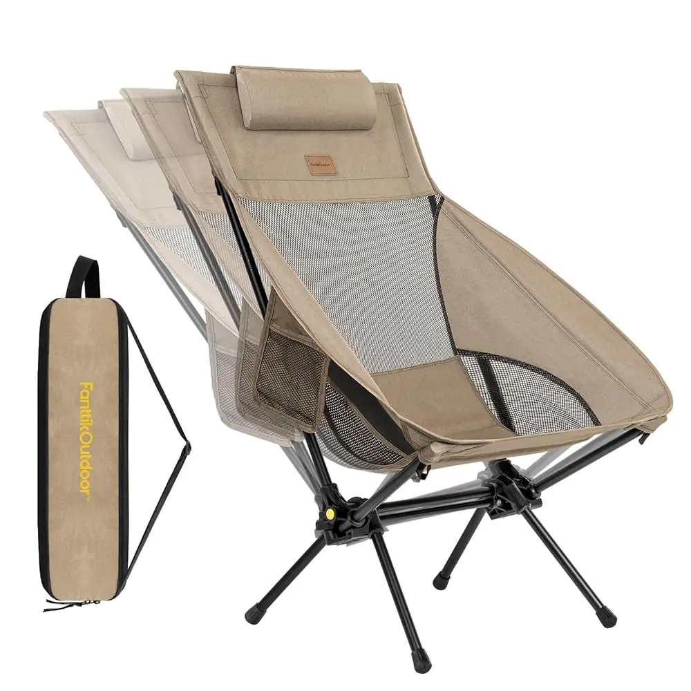 

Zeta L8 Max Camping Chair, Portable & Lightweight, Multi-Angle Adjustable, Supports Up To 250 Lbs, Comfort-Driven Design, High