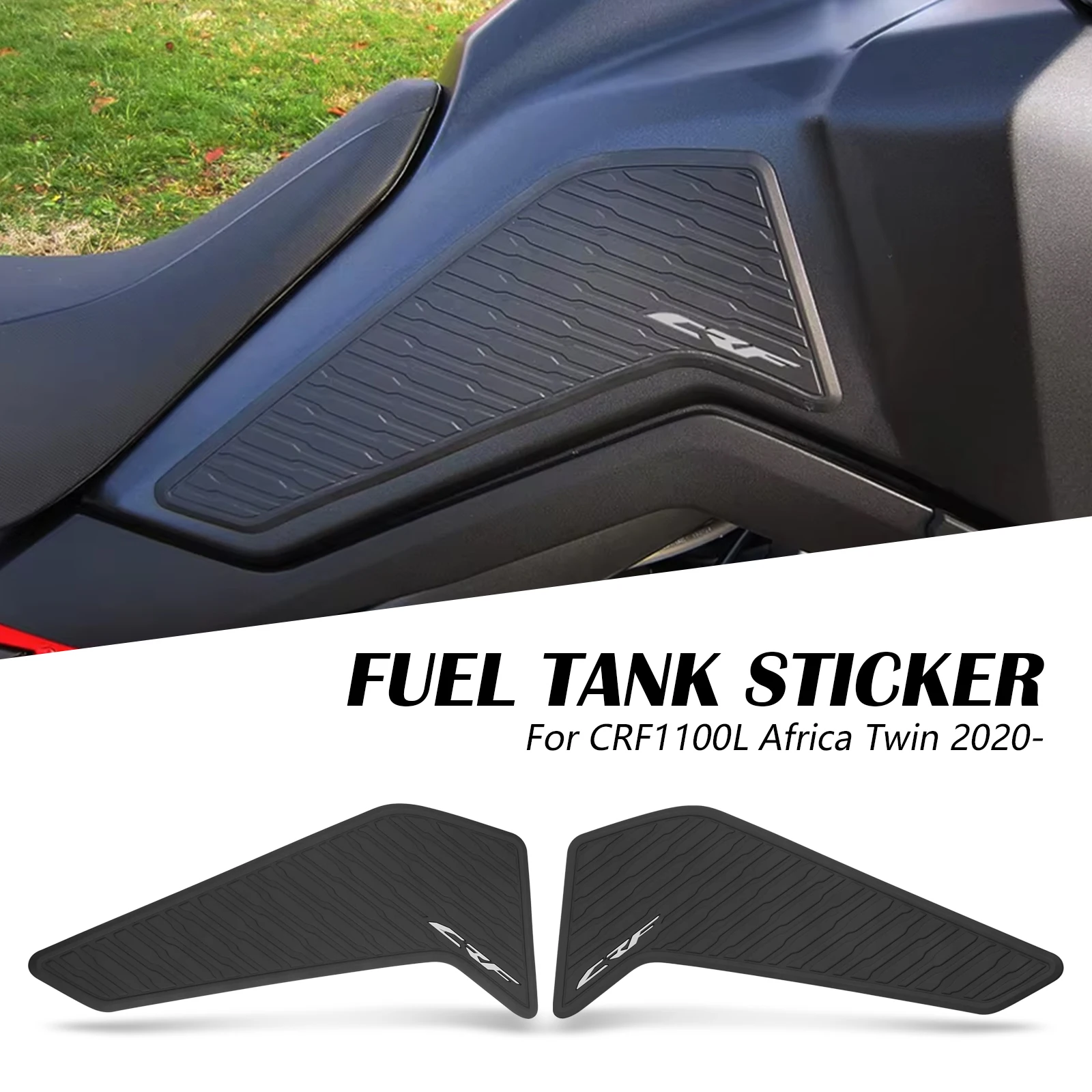 

Motorcycle Rubber Tank Pad Sticker Side Tank Pad Anti Scratch Decal Non-slip Sticker For Honda CRF1100L Africa Twin 2020 2021 22