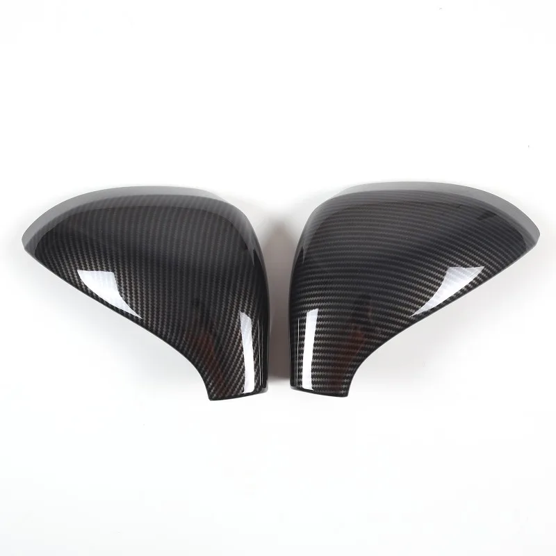 For Peugeot 207 308 06-2014 ABS Carbon Fiber/Silver/Matt Black Car Side Door Rear View Mirror Cover Trim Sticker Car Accessories