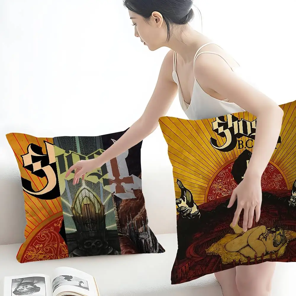 Ghost Heavy Metal Band Pillow Anime Pillow Sofa Bed Head Pillow Cover Cushion Cover 45x45 cm Fashion