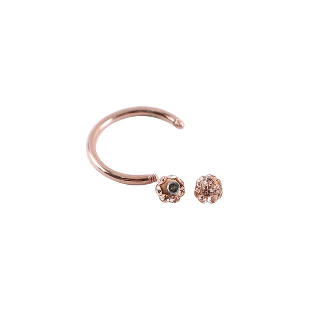 Bling Hip Hop Men Women Gifts U Shape Stainless Steel Septum Rings Piercing Nose Ring Body Jewelry
