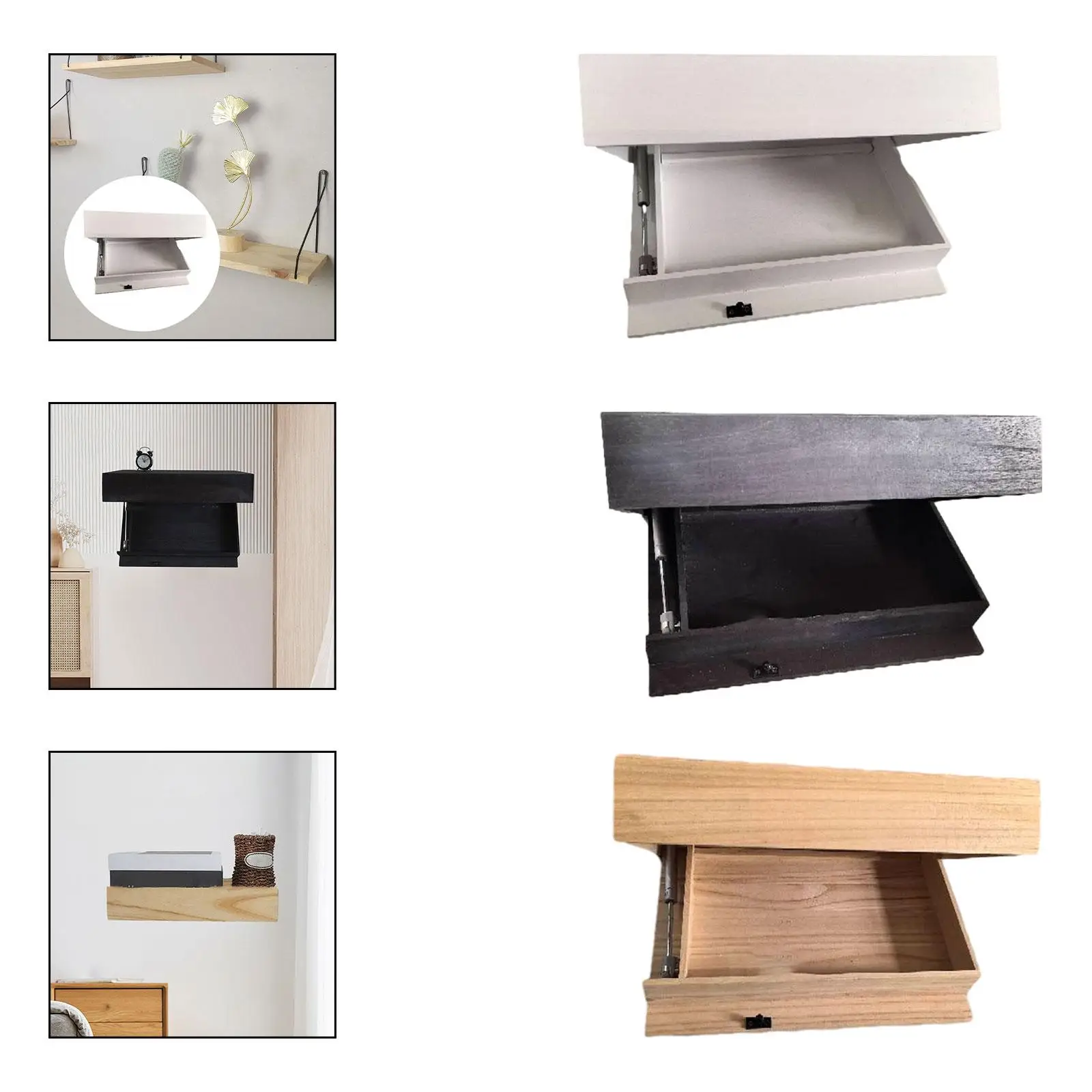 Floating Shelf Holder, Space Saving Furniture Decorative, Home Decoration,Wall Mount Drawer for Dorm Room,Living Room,Kitchen