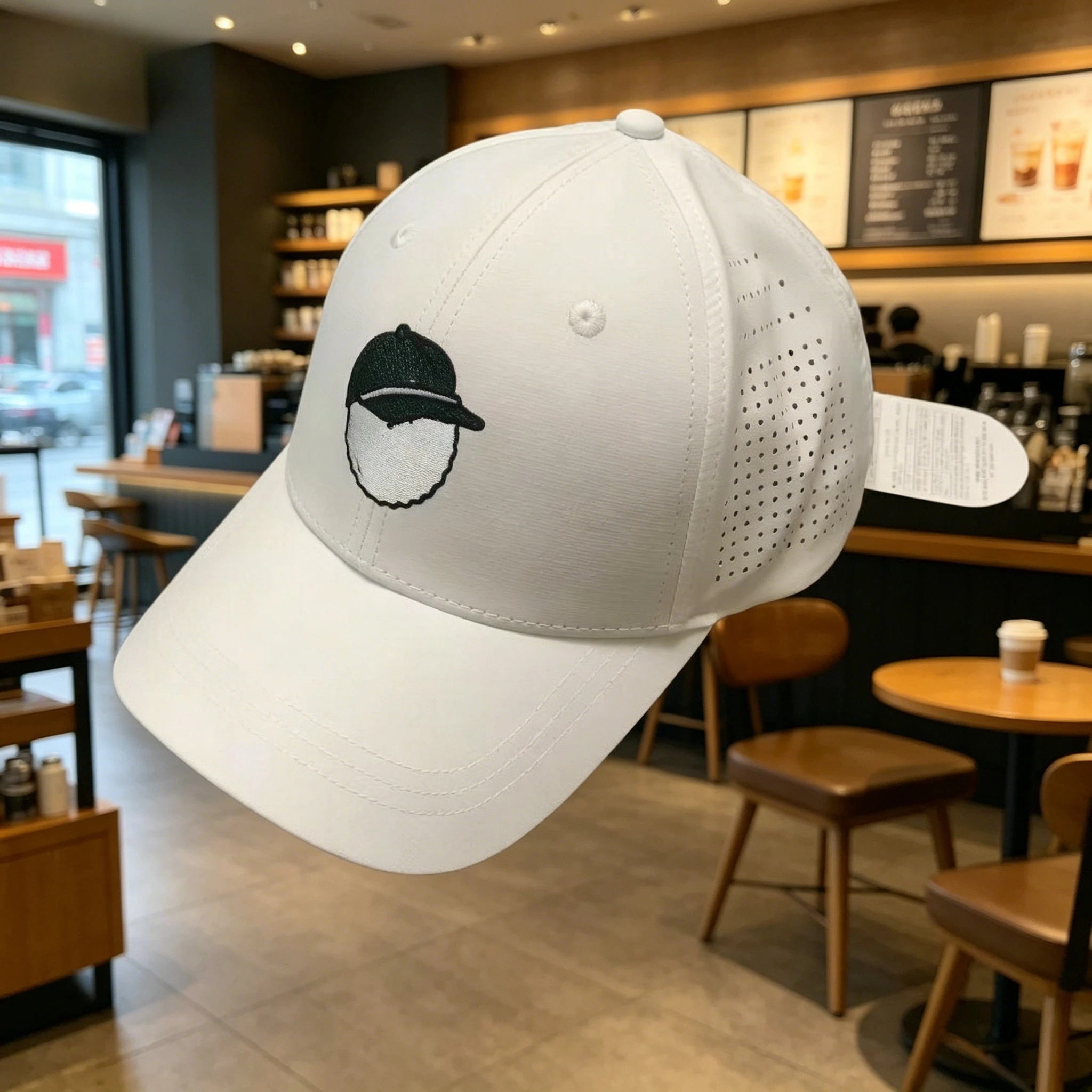 Unisex Summer Golf Baseball Cap, Breathable Perforated Outdoor Sun Hat for Men Women Couple view 6