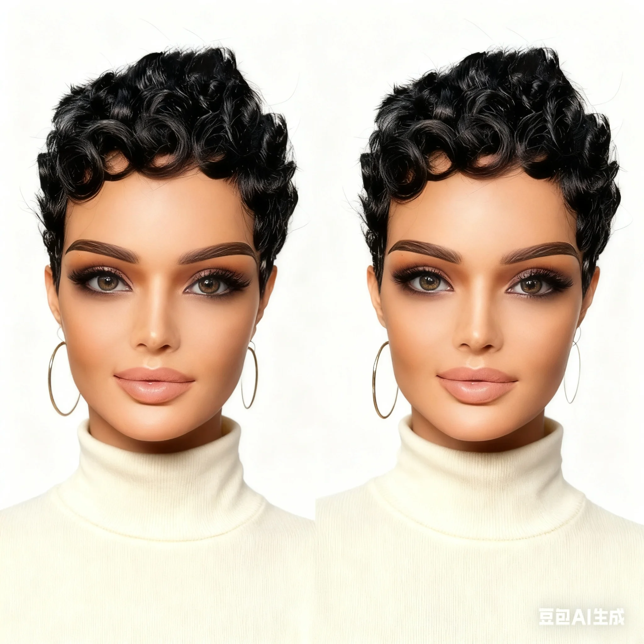 

Парики с стрижкой пикси для чернокожих женщин, бразильский вьющийся парик с стрижкой пикси, машинное производство, человеческие волосы, короткие многослойные парики, натуральный черный