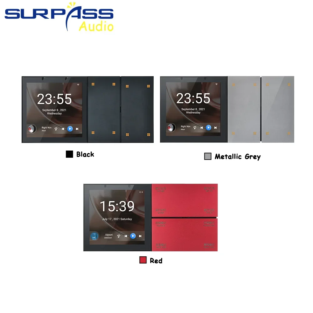 

2025 Surpass 4 Inch Tuya WiFi Zigbee 4 Gang Smart Home Switch Android 8.1 Background Music Control Panel Wall Amplifier