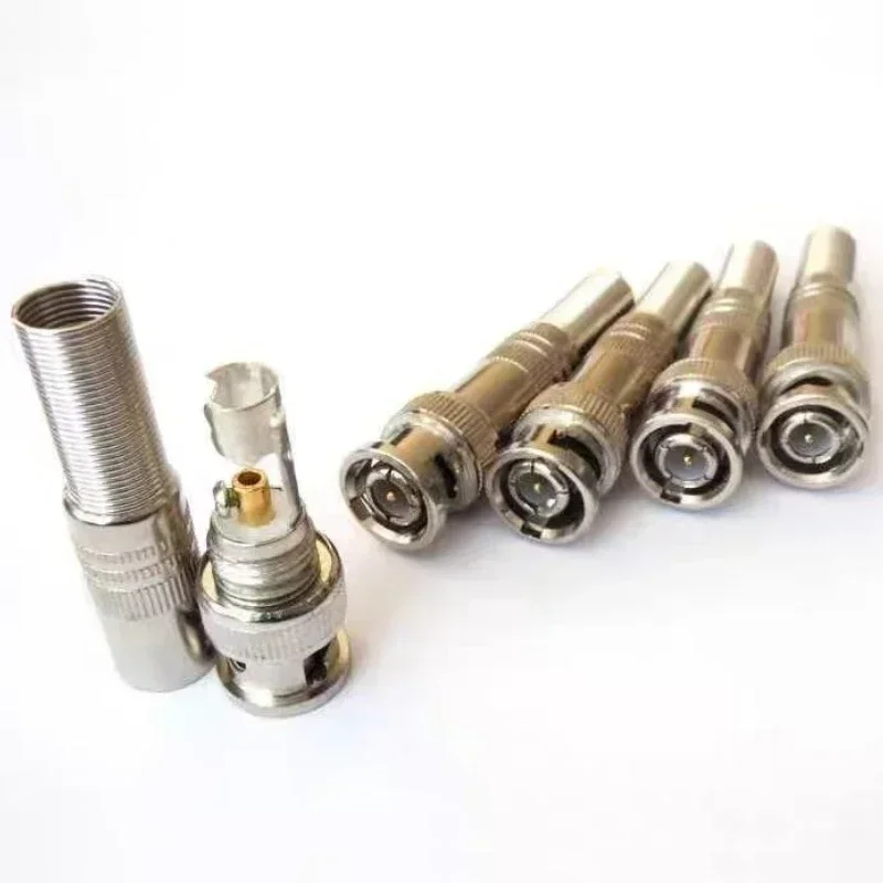 Conector sin soldadura BNC Q9 HD, osciloscopio de vídeo macho, sin soldadura, 75-5 Ohm, monitoreo de soldadura, conectores de Cable, 5 uds.