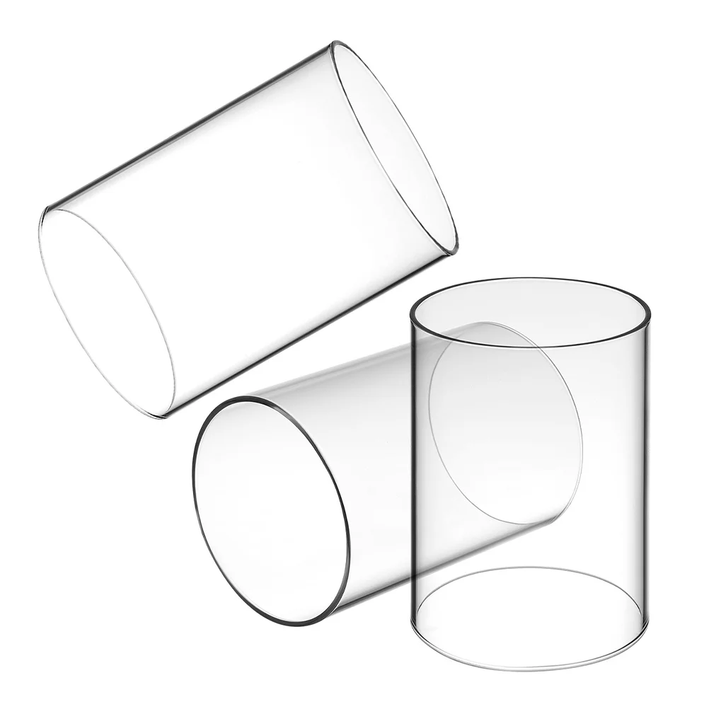 3 Piezas de Cubierta de Vidrio Transparente, Diseño a Prueba de Viento, Se Adapta a Varios Tamaños, Decoración del Hogar, Soporte para Pilar Cónico