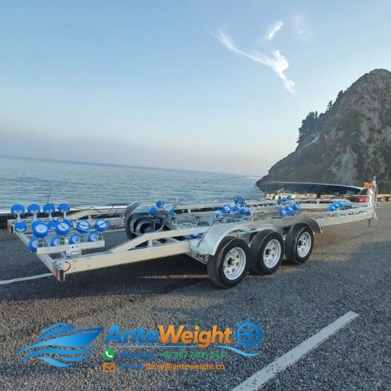 Watercraft Trailer 3 Axle Galvanized Boat Trailers for Sale