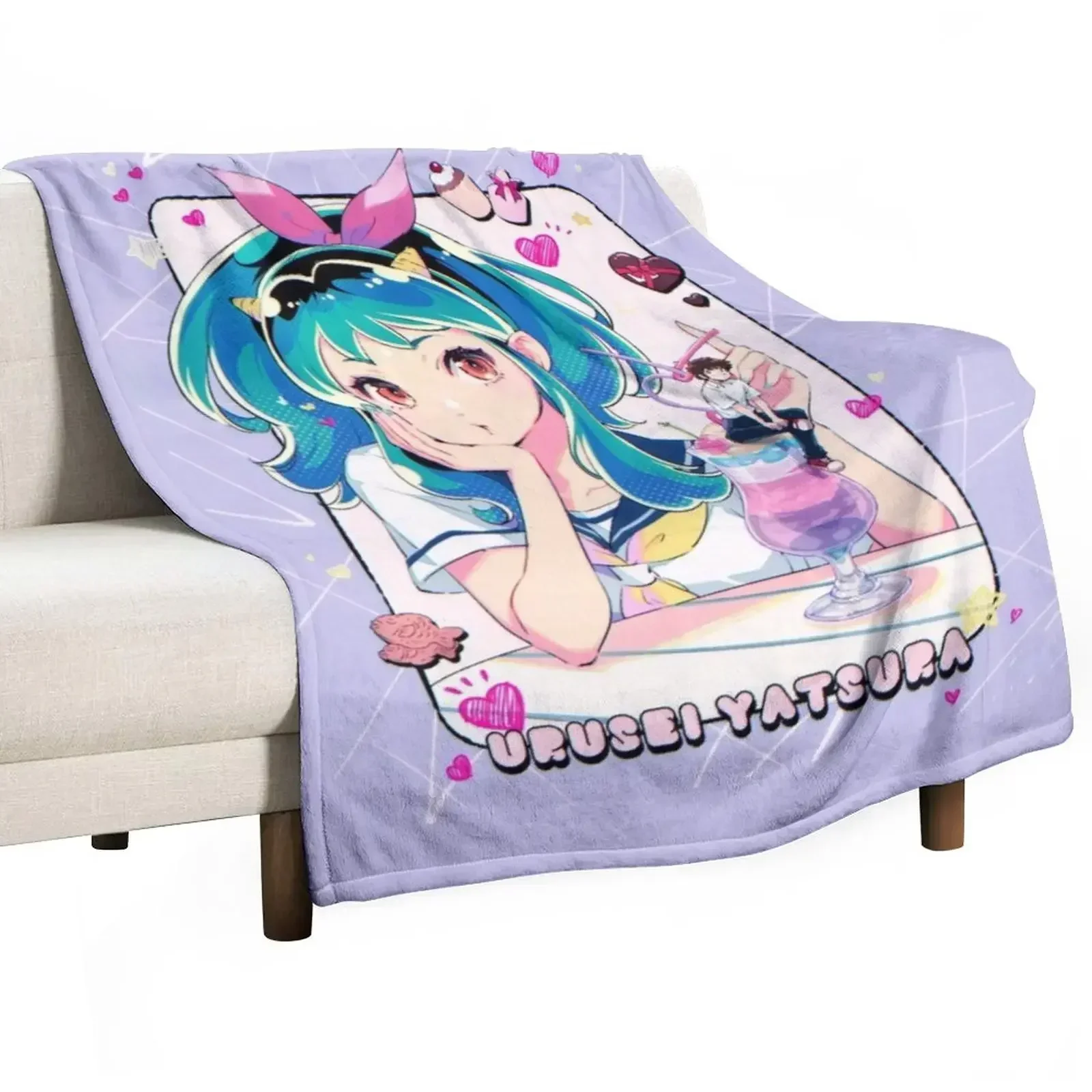 Urusei Yatsura Throw Blanket Bed linens Decorative Throw For Sofa Thin Blankets