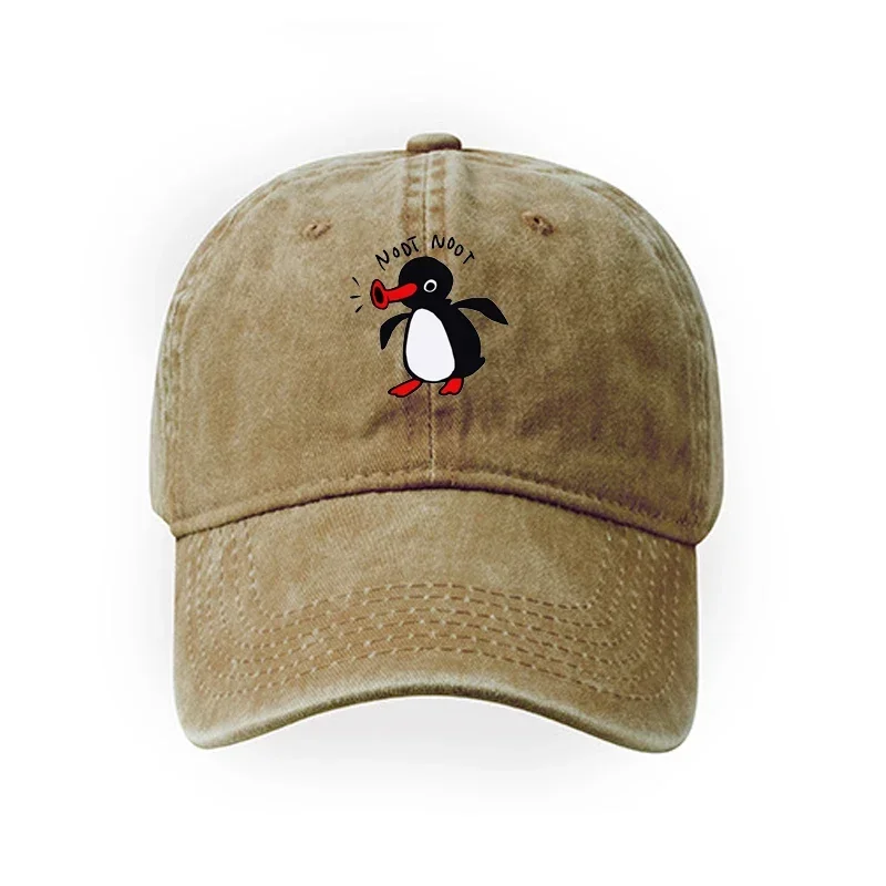 Noot Czapka z daszkiem Mężczyźni Wysokiej jakości prana bawełna Kobiety Daszek przeciwsłoneczny Snapback Penguin TV Wiosna Lato Kapelusz