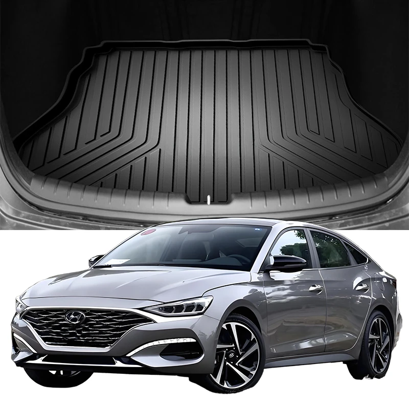 Upgrade TPE Car Rear Trunk Mats Storage Pads Cargo Tray Dustproof Waterproof Protecion Cushion For Hyundai LA FESTA 2019-2021