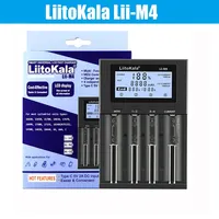 LiitoKala Lii-M4 Lii-M4S 4slots Smart Charger LCD Display for 18650  26650 21700 32650 20700 21700 16340 AA AAA battery
