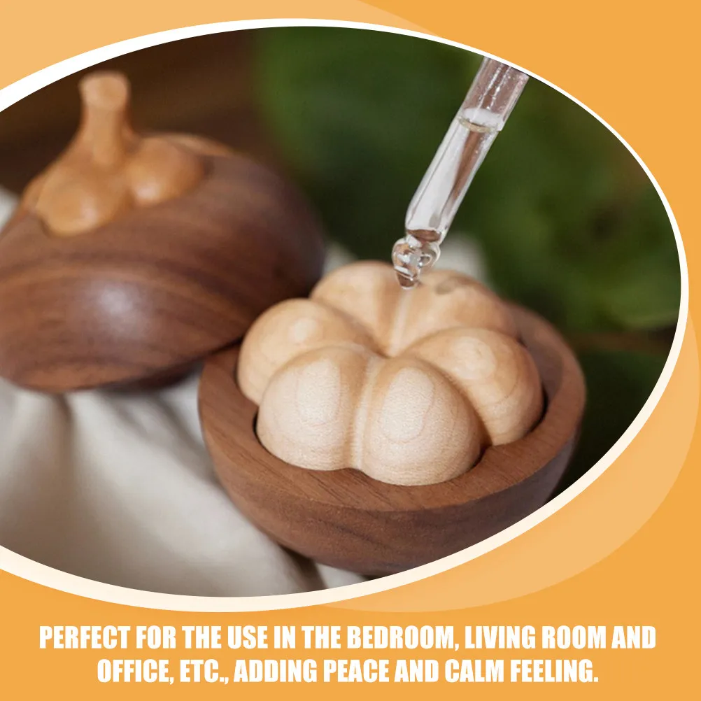 

Wood Essential Oil Diffuser Small Portable Aroma Decor for Home Bedroom Living Room Non Fire Aromatherapy Diffusing Adornment