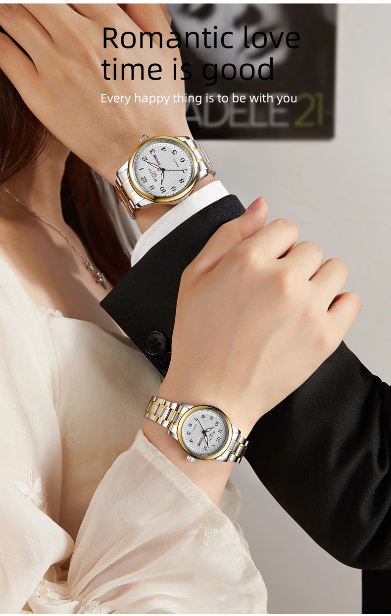 Wlisth Quartz Watch Qigital Luminous Elderly Watch Double Calendar Lovers Foreign Trade Watch