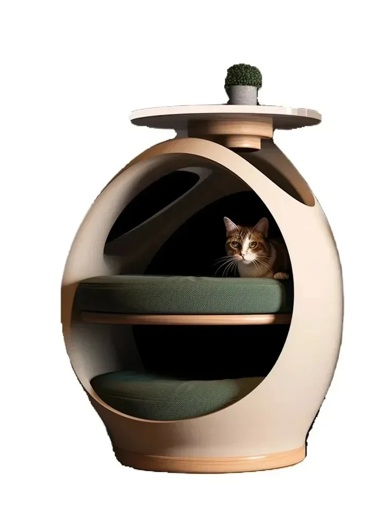 Human cat bedside table, cat nest to keep warm in winter, universal in all seasons, semi-closed coffee table