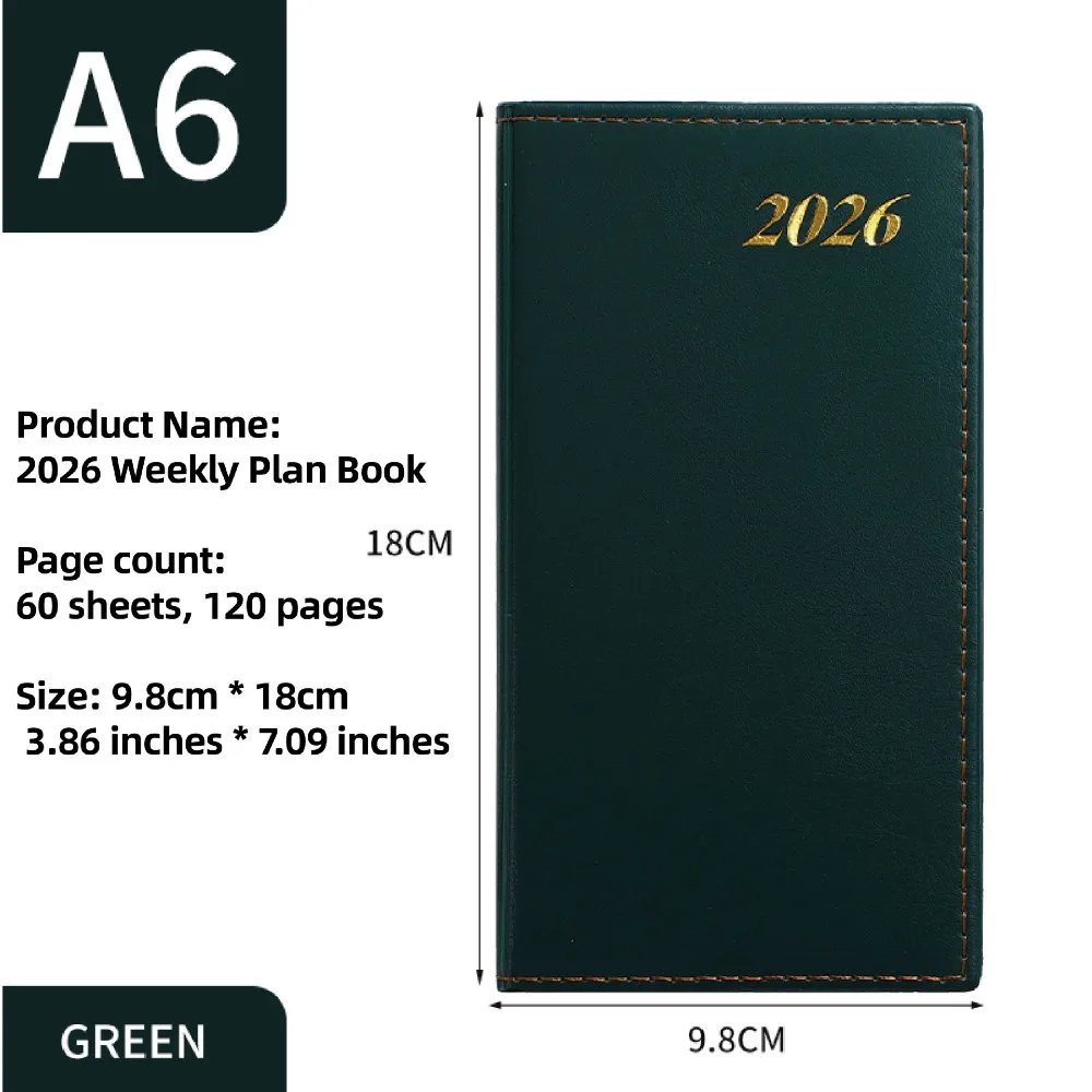 

Mini A6 2026 Agenda Book To Do List with Calendar Appointment Notebooks Daily Weekly Planner School Office