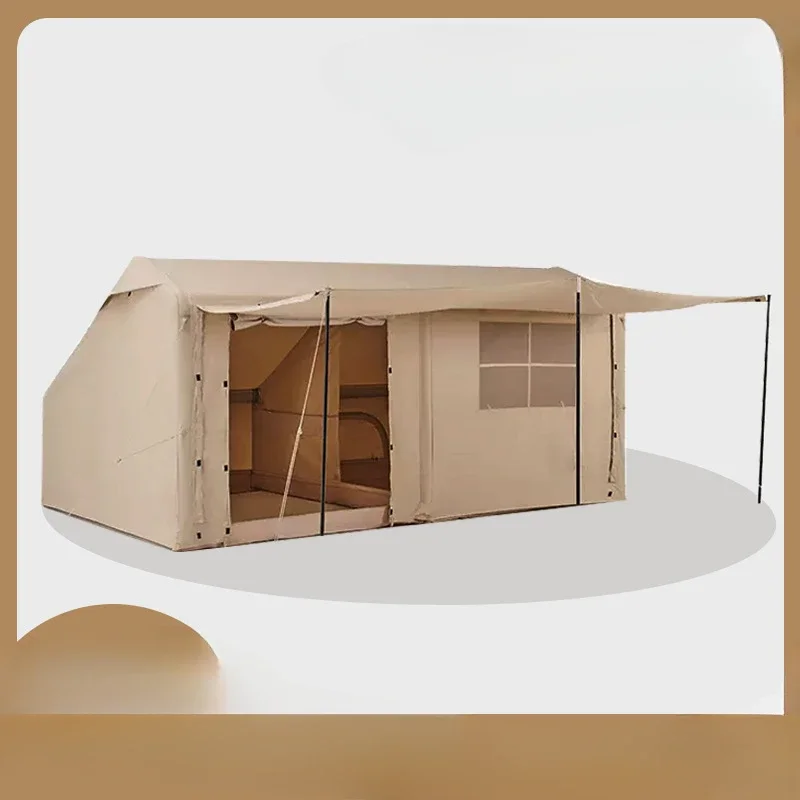 Outdoor camping tent inflatable tent cabin one room one living room camping warm thickening foldable factory cold.