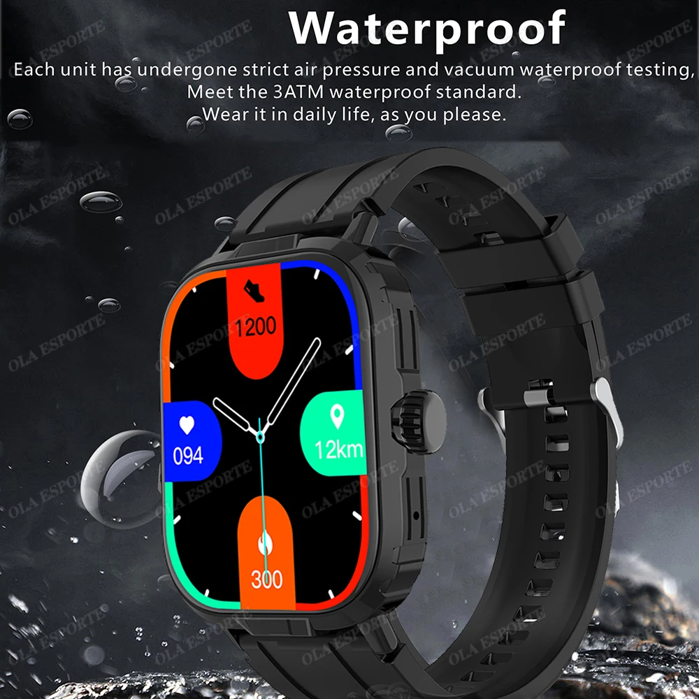 2025 Nuovo Militare Smartwatch Uomo Donna Sport All'aria Aperta Tracker Monitor di Salute IP68 Impermeabile HD Chiamata Bluetooth Astuto Della Vigilanza 2025