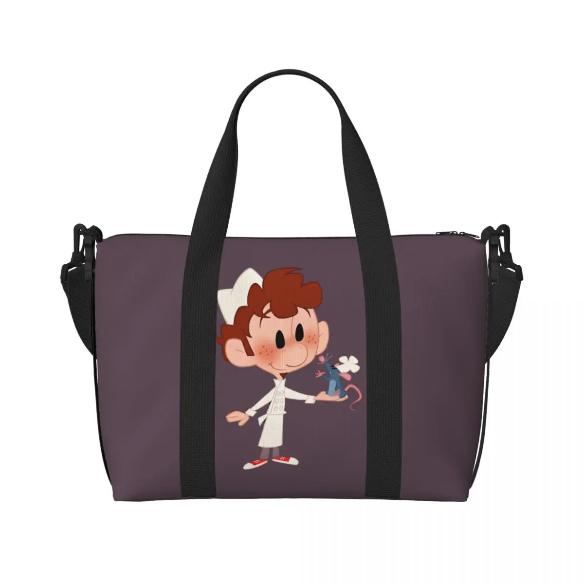 

Женская большая сумка Ratatouille на заказ, большая вместительная дорожная сумка Remy Anime Gym, пляжная сумка через плечо