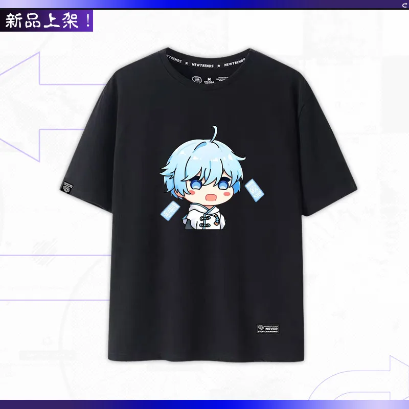 Genshin Impact T Shirt Chongyun Anime peripherals Fashion Funny Kawaii Women Casual Unisex Tees Shirts Couple Clothing Tops