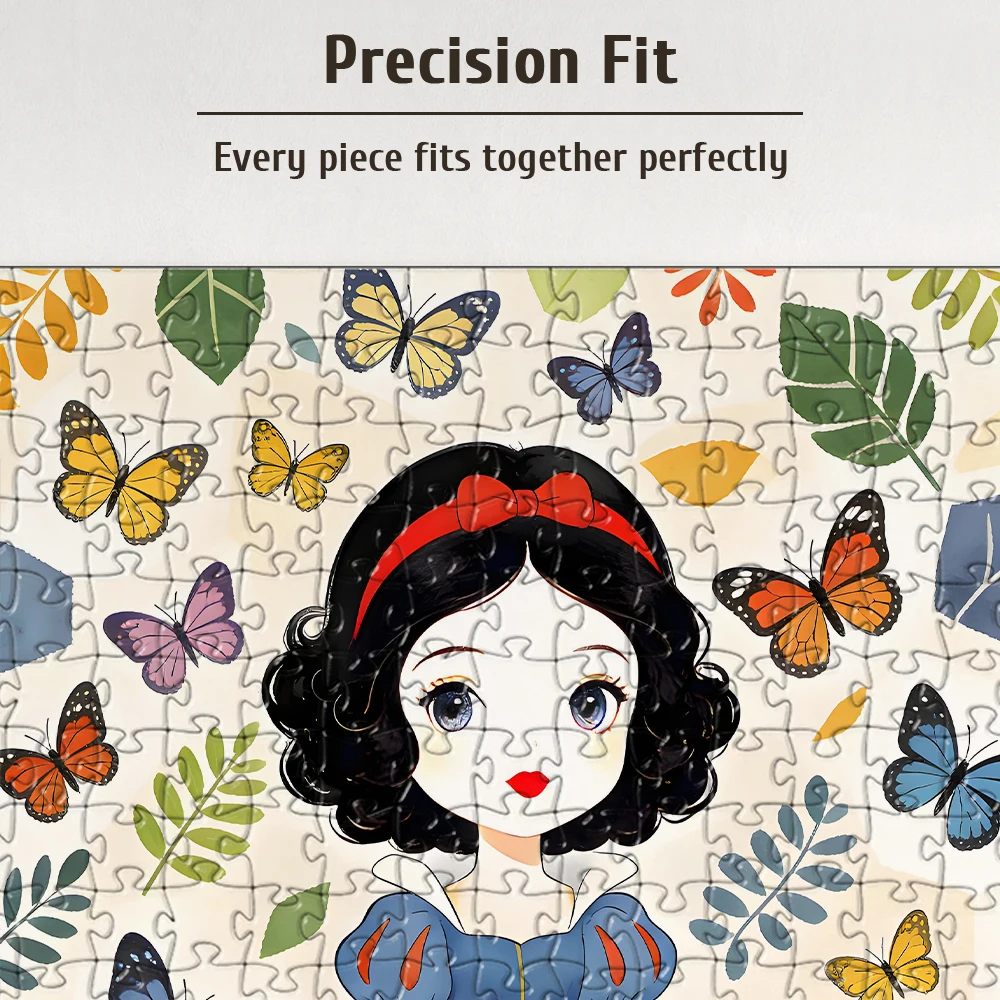 Jeu de puzzle sur plancher en bois Disney, papillon et blanche-neige, jeu familial de 108/200/300/500/1000 pièces