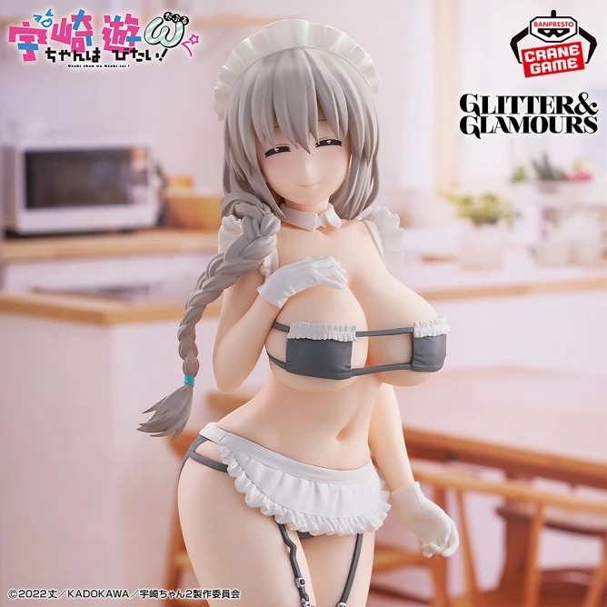 Modello originale originale BANPRESTO GlitterGlamours Uzaki-chan vuole uscire 27 cm Hana Uzaki Cameriera Figura Anime Giocattoli Figurine