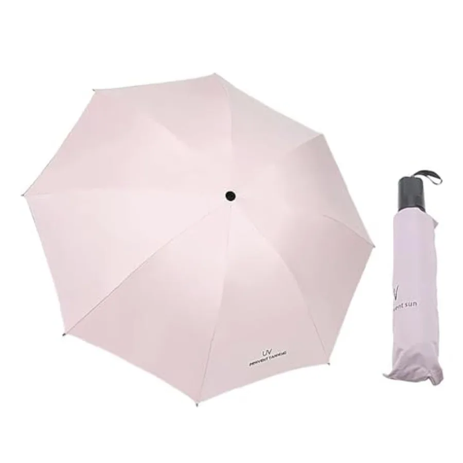

Rainproof and Sunshade Manual Umbrella, 37.8 Inch x 25.6 Inch 8 Ribs Windproof Folding Umbrella for Outdoors and Travel
