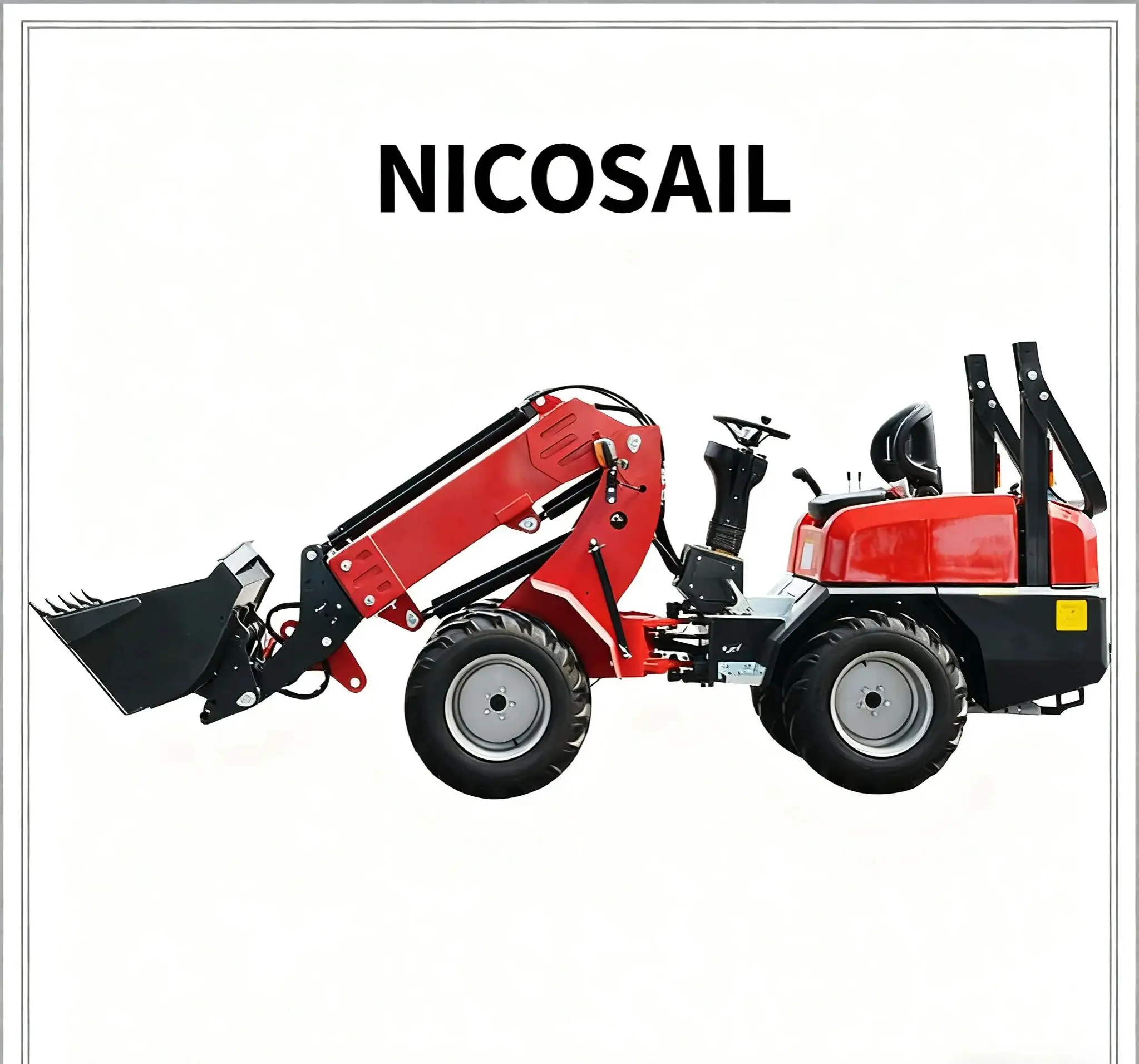 

Микропогрузчик с двигателем EPA, простой в использовании садовый телескопический колесный погрузчик с рычагом