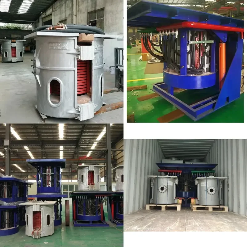 2026 CE Hongteng 100kg 250kg 500kg 1T 2T Steel Iron Aluminum Small Metal Industrial Induction Melting Furnace Oven