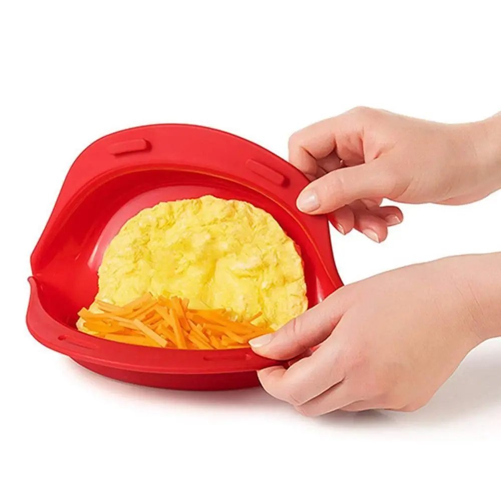 Simple Convenient Vegetable Kitchen Cooking Accessories Microwave Oven Egg Steamer Egg Fryer Egg Roll Maker Baking Tray