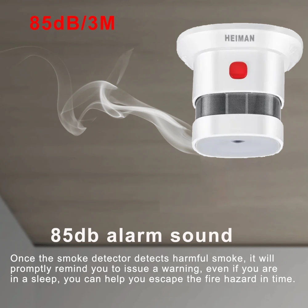 HEIMAN Zigbee Smoke Detector Smart Home System 2.4GHz High Sensitivity Safety Prevention Sensor