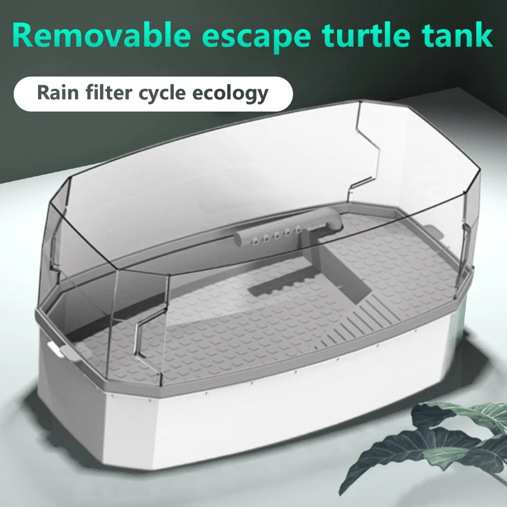 Reptiles Tortoises Vivarium Box Aquarium Turtle Tanks Breeding Boxes with Basking Platform Habitats For Turtles Terrariums