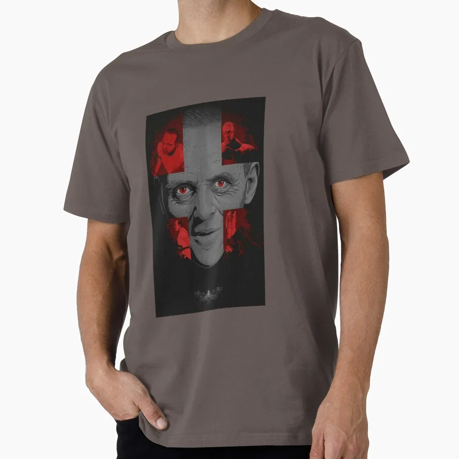 The Silence of the Lambs  80s Horror movie Hannibal Scary Halloween Gift t shirt for men 100% cotton print Tee All size tops