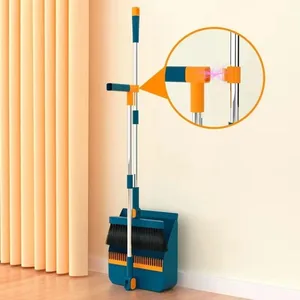 Casa dobrável vassoura pá conjunto escova macia batedor vassoura tira antiaderente cabelo varrendo limpeza e raspagem 6 principais vendas embaralhador carta - №5