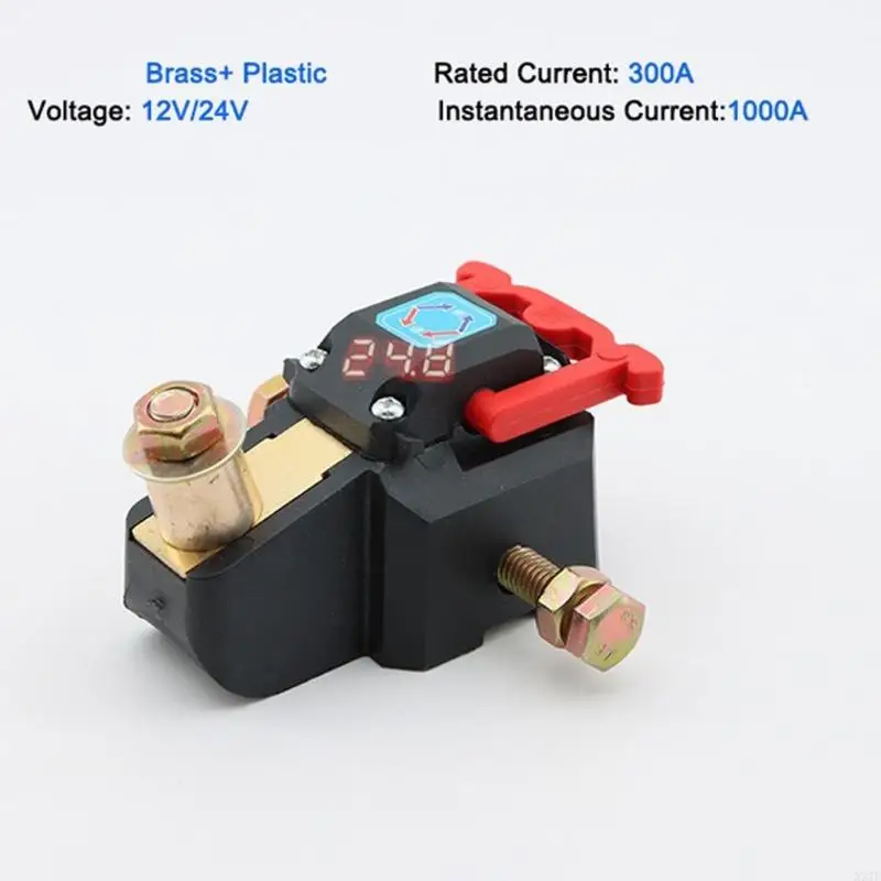 Vehicle Battery Disconnect Lever for 12V 24V Systems, Manual Shut Off Control for Battery Isolation During Storage and X37F