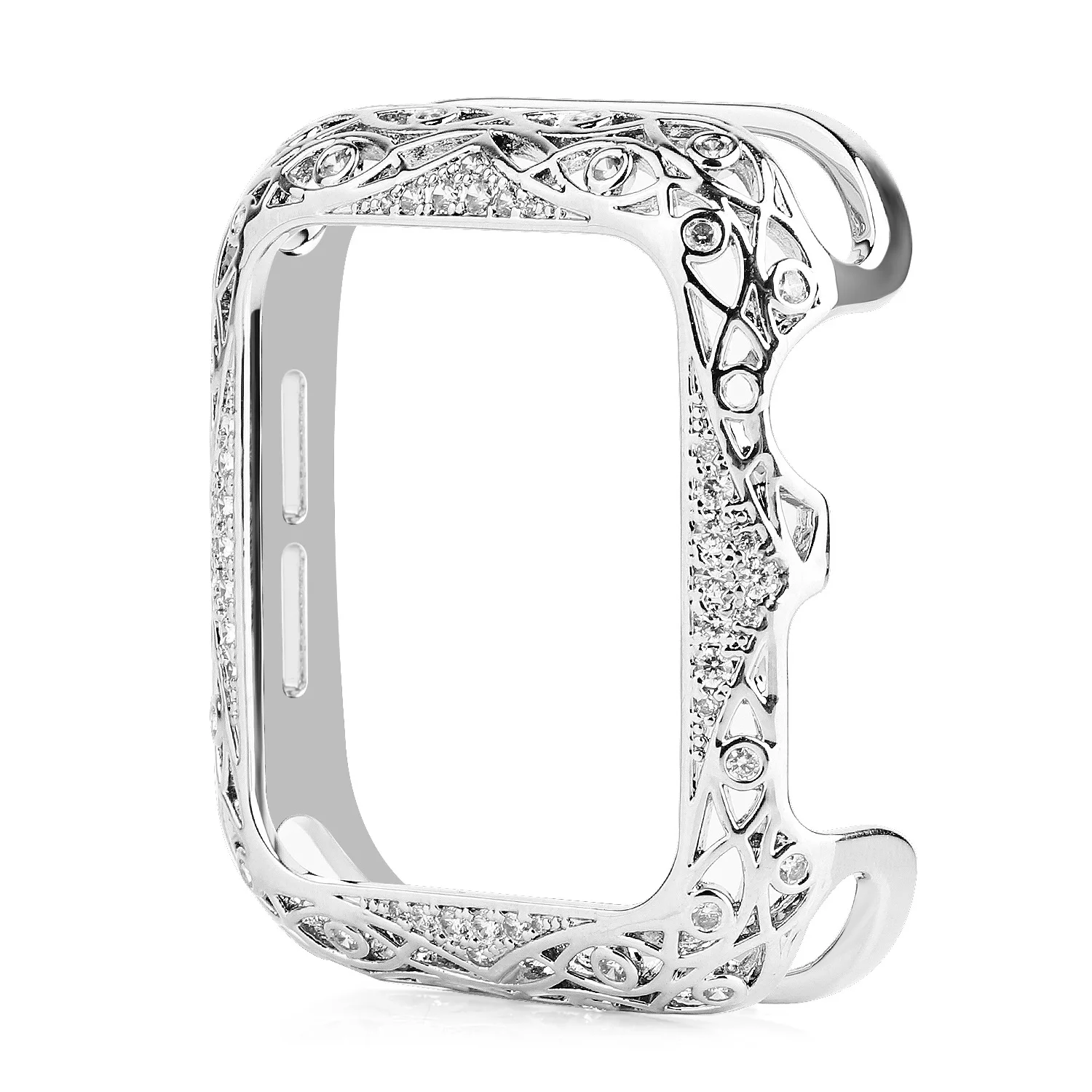 

Applicable s8 generation apple applewatch zirconia metal case s7 skeleton copper inlaid diamond iwatchse protective case