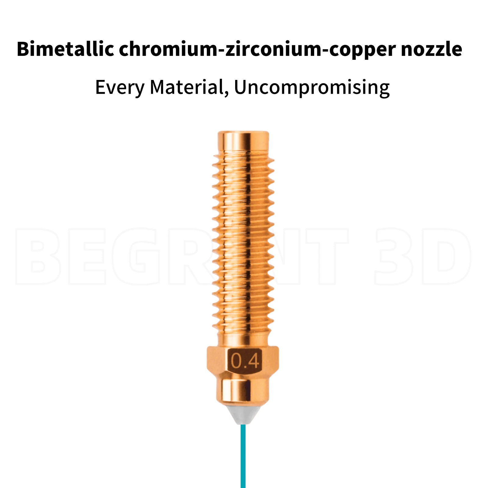 Dysza bimetaliczna chromowo-cyrkonowo-miedziana do Elegoo Centauri 0.2/0.4/0.6/0.8mm, dysze karbonowe do hotendu Centauri, część do drukarki 3D