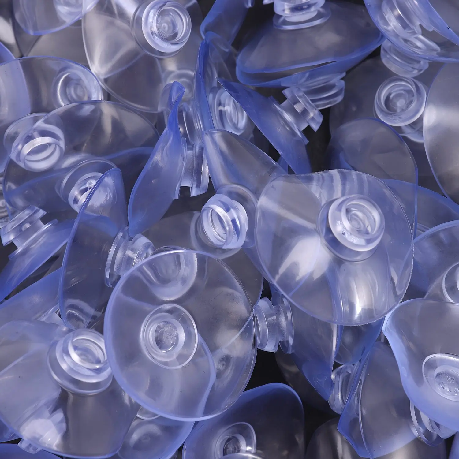DT19 100Pcs Clear PVC Suction Cups 4cm Diameter 14mm Head Glass Transparent Sucker for Mugs Window Hooks