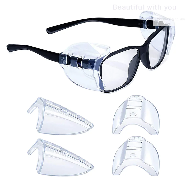 

Safety Eye Glasses Side Shields TPU Flexible Protector Flap Glasses Safe Protection Side Cover 12/17mm Fits All Size