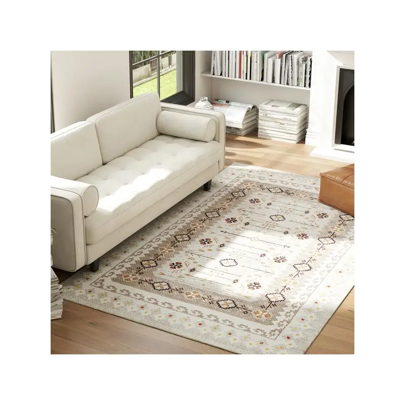 Comodo tappeto multicolore per soggiorno, camera da letto, ufficio - Design morbido e resistente