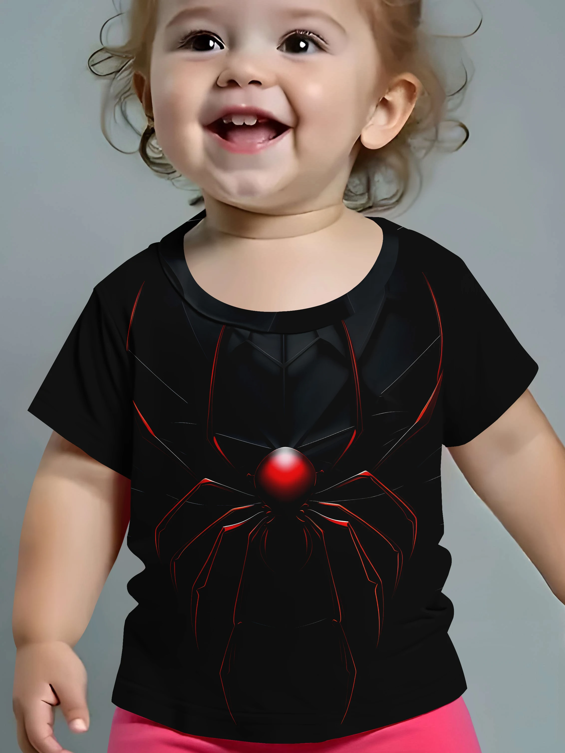 T-shirt a maniche corte per bambini Top estivo basic casual girocollo per neonati