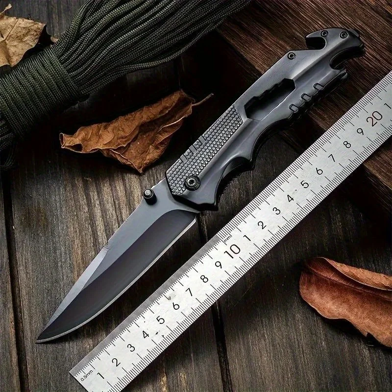 High-hardness Outdoor Folding Knife, Stainless Steel Portable EDC Pocket Knife, Multifunctional Fruit Knife For Camping Picnic