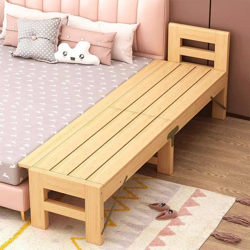 Wide adult bed Seamless solid wood guardrail Wide bed Available crib Splicing Baby flange set