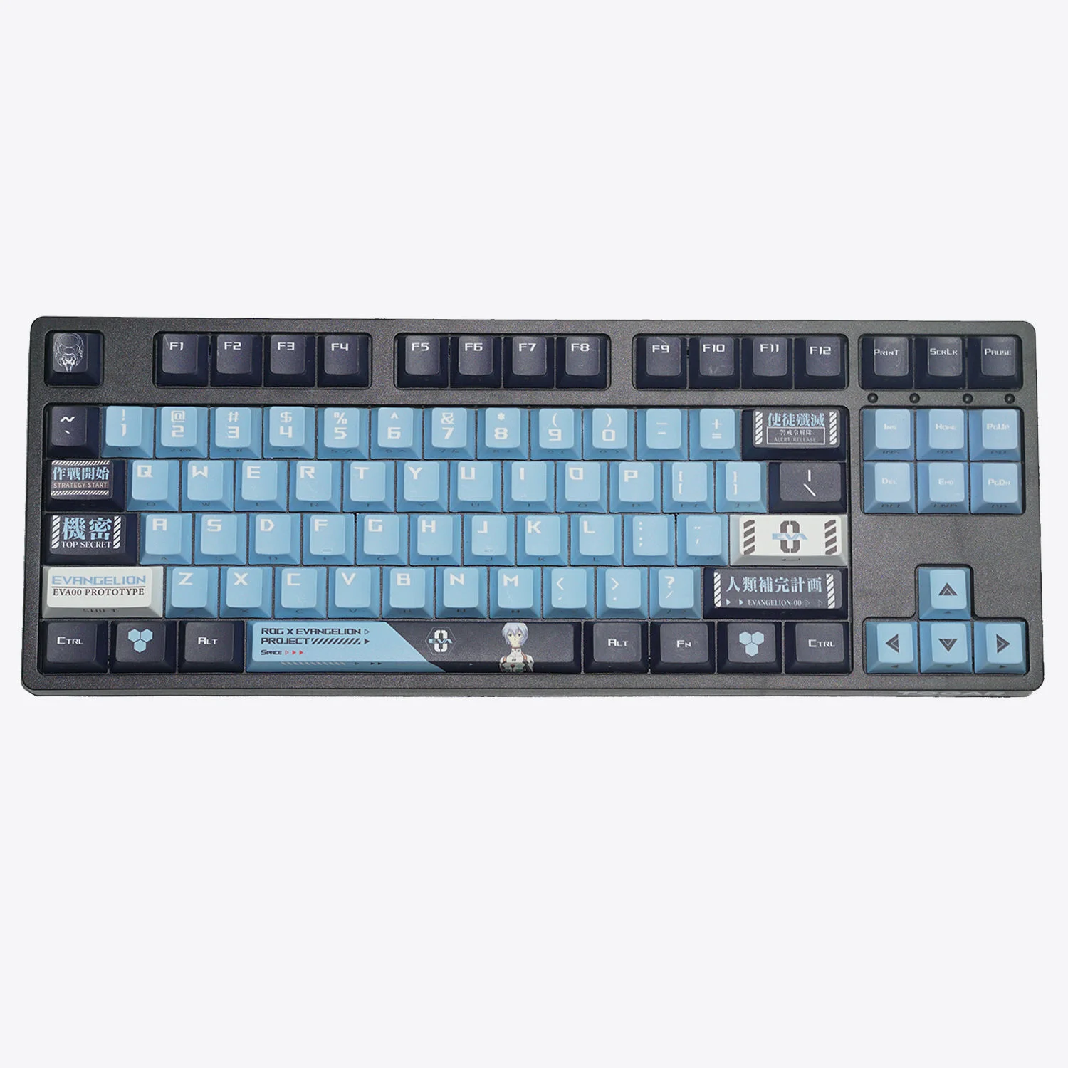EVANGELION dessin animé périphérie Eva-01Asuka Ayanami Rei sans fil 2.4g3 Module brancher sur le côté gravé rvb87 clavier mécanique