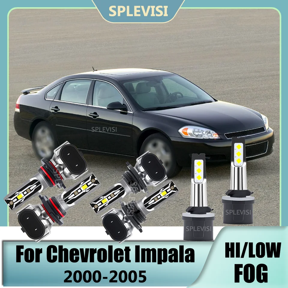 

Long-lasting Performance Waterproof LED Headlight Foglight Curated Collection For Chevrolet Impala 2000 2001 2002 2003 2004 2005