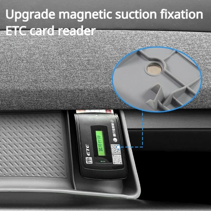 ETC Storage Box for New Tesla Model3 Highland 2024 Screen Rear Bracket Tray Instrument Panel ETC Bracket Decoration Accessories