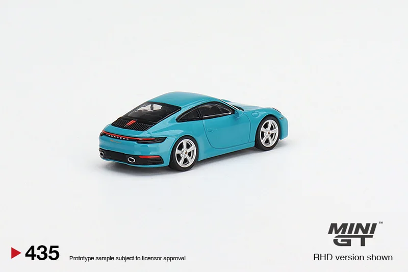 TSM MINI GT 1:64 #435 911 (992) Carrera S Miami Blue Die-cast alloy car model collection display gifts