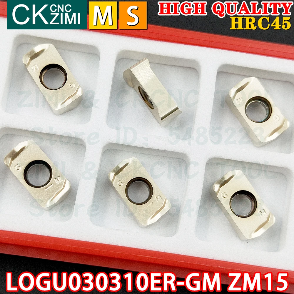 LOGU030310ER-GM ZM15 LOGU 030310 ER GM LOGU030310 ER GM كربيد إدراج تغذية سريعة طحن إدراج التصنيع باستخدام الحاسب الآلي المعادن آلة طحن مخرطة أداة ل LNMU03R