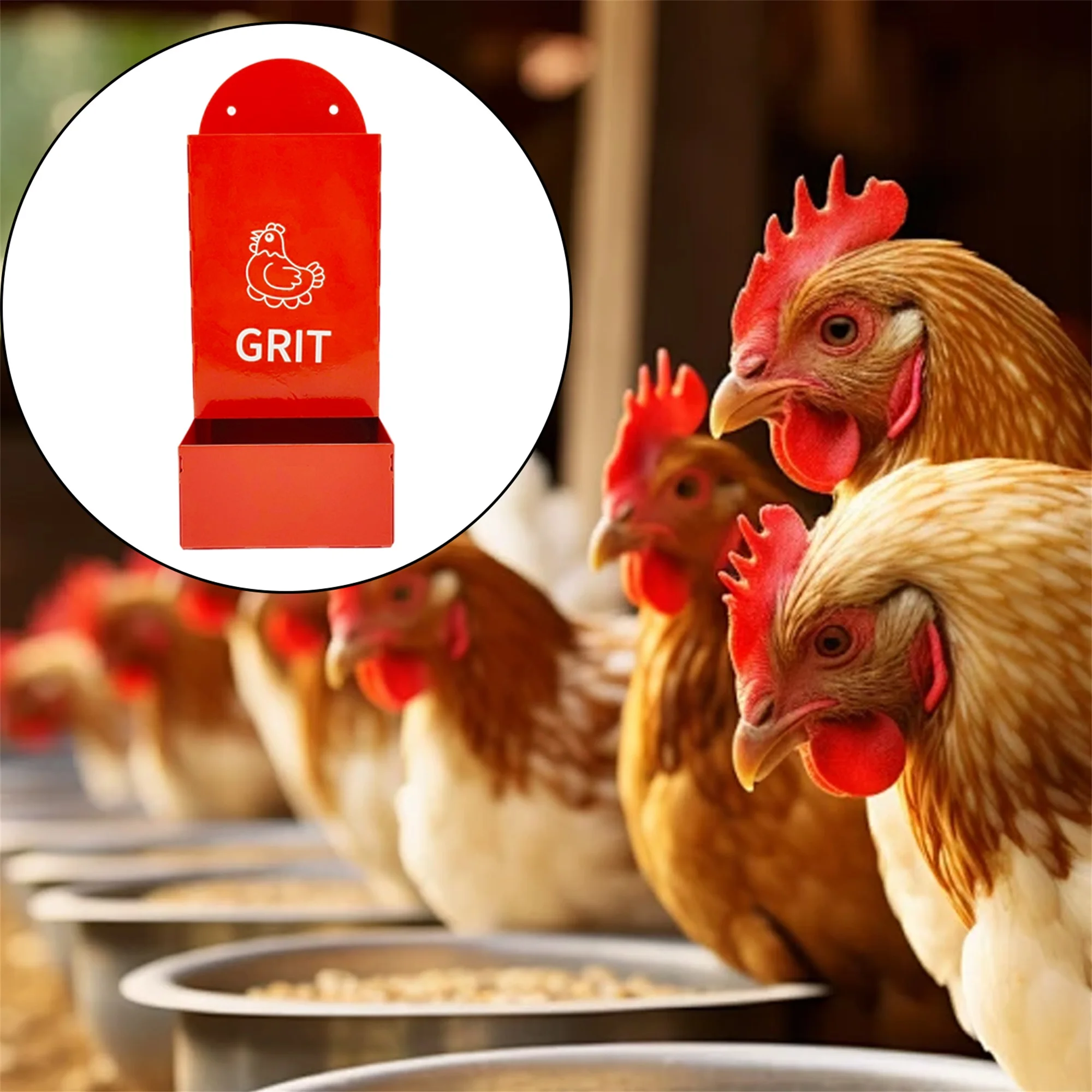 

Large Capacity Metal Chicken Feeder with Weatherproof Design for Outdoor Use - Durable Poultry Feed Dispenser for Coop and