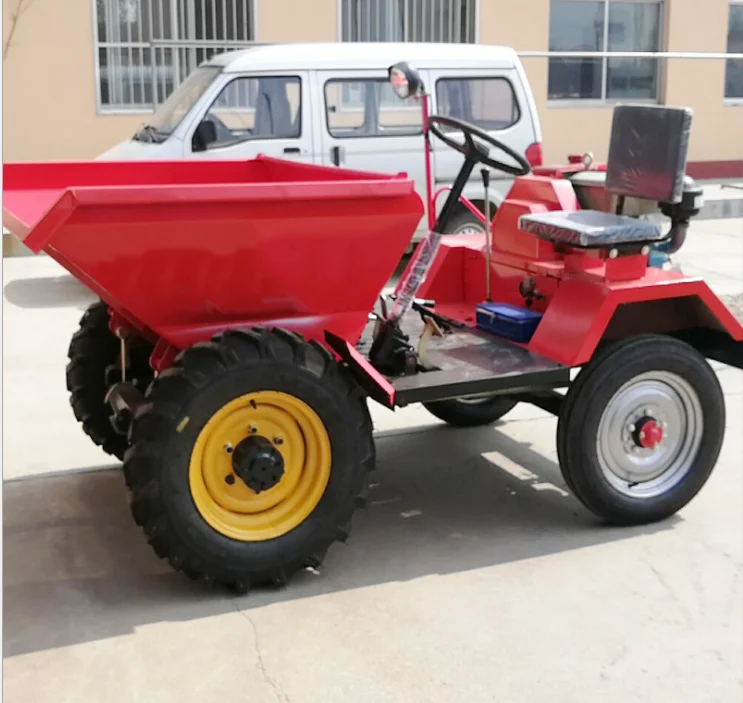Load   Power Barrow Mini Dumper Powered Lorry Transport Wheelbarrow Wheel Barrow 4 Wheel Dumper Small Transporter Truck
